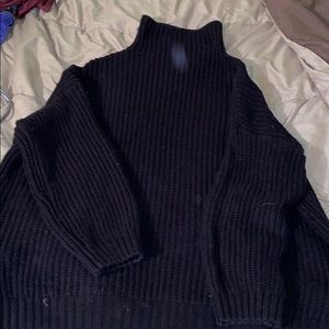 Black turtleneck sweater